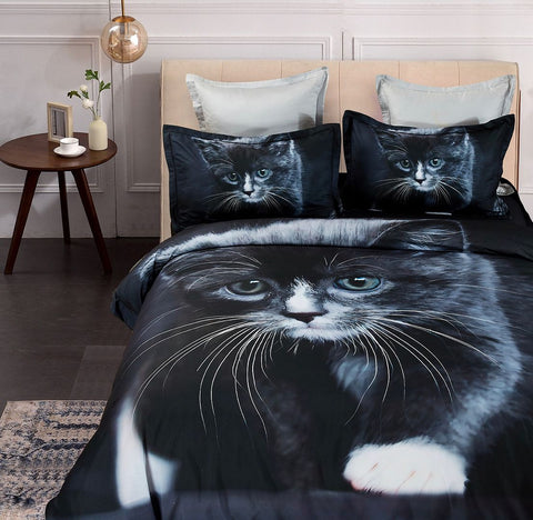 Cat Quilt Cover Set - King Size
