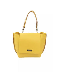Golden Logo Flap Shoulder Bag with Internal Compartments One Size Women