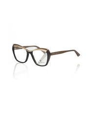 Glittered Cat Eye Eyeglasses with Black and Cream Frame One Size Women