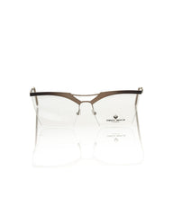 Gold Glitter Metal Clubmaster Eyeglasses One Size Women
