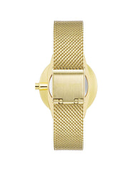Gold Analog Bangle Watch with Dual Time Functions One Size Women