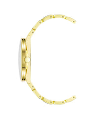Gold Metal Classic Quartz Watch One Size Women