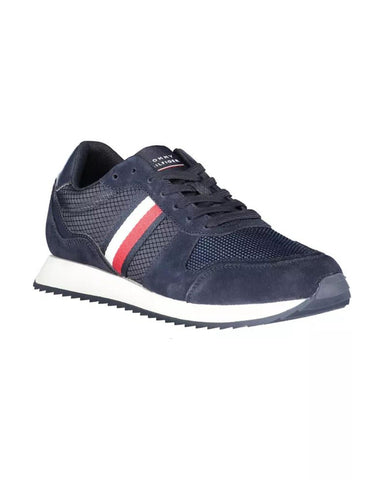 Tommy Hilfiger Men's Blue Polyester Sneaker - 44 EU