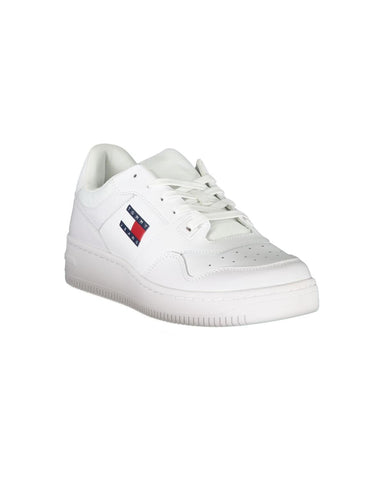 Tommy Hilfiger Men's White Polyester Sneaker - 41 EU
