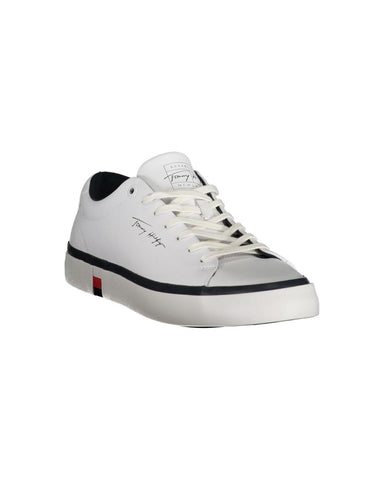 Tommy Hilfiger Men's White Polyester Sneaker - 43 EU