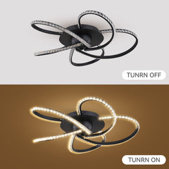 Irie Dimmable 5 Lights LED Ceiling Light - Black