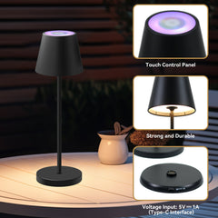 Enoki Portable RGB Table Lamp - Black