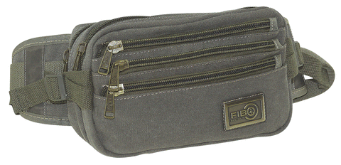 FIB Canvas Bum Bag w Belt Wallet Waist Pouch Travel Mobile Phone Military - Khaki