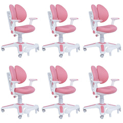 6x Ergonomic Children Kids Study Chairs Height Adjustable - Pink