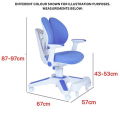 6x Ergonomic Children Kids Study Chairs Height Adjustable - Pink