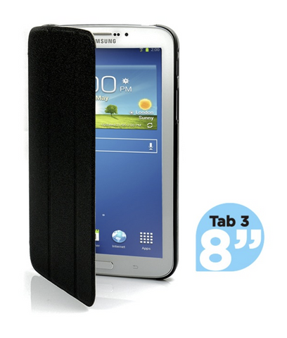 mBeat Samsung Galaxy Tab 3, 8 inch Ultra Slim Triple Fold Case Cover - Black