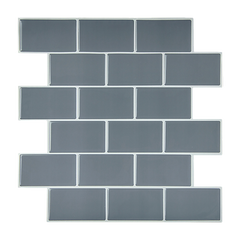 Tiles 3D Peel and Stick Wall Tile Dark Grey 10 Sheets