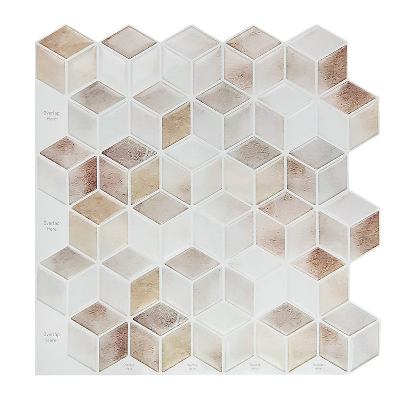 Tiles 3D Peel and Stick Wall Tile Shell Mosaic 10 Sheets