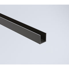 Glass Shower Screen 210cm Wall Channel in Black