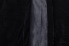 Long Large Velvet Curtains Black PINCH PLEAT 590x270cm + 30 Hooks Polyeste New