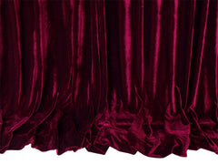 Long 4-Way Stretch Velvet Curtains 600x265cm with 30 hooks Pinch Pleat Burgundy