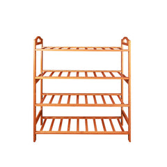 Bamboo Storage Shoe Rack & Organiser 4 Tiers Layers