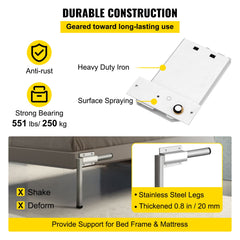 VEVOR DIY Murphy Bed Springs Mechanism Hardware Kit Horizontal for Twin Size Bed