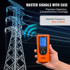VEVOR 3-in-1 EMF Meter, 5Hz - 3.5GHz, Handheld Rechargeable Electromagnetic Field Radiation Detector, Digital LCD EMF Tester for EF MF RF Home Inspections Outdoor Ghost Hunting Paranormal Equipment