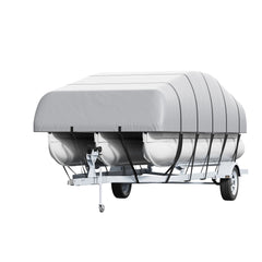 VEVOR Pontoon Boat Cover 800D Waterproof Trailerable 19-20 ft with Storage Bag
