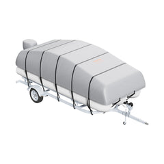 VEVOR Pontoon Boat Cover 800D Waterproof Trailerable 23-24 ft with Storage Bag
