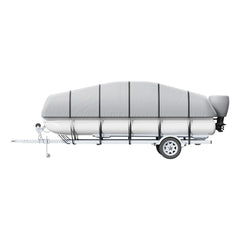 VEVOR Pontoon Boat Cover 800D Waterproof Trailerable 23-24 ft with Storage Bag