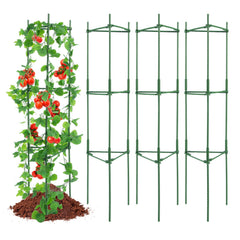 VEVOR 4 Packs Tomato Cages for Garden 1620 mm Tomato Plant Stakes Support Cage