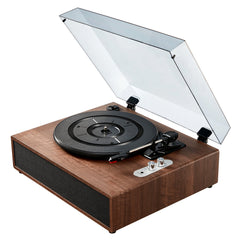VEVOR Bluetooth Vinyl Record Player 3-Speed Belt Driven Turntable 10W Speakers