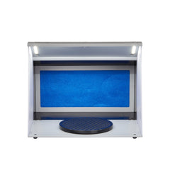 VEVOR Airbrush Spray Booth, Portable Hobby Airbrush Paint Spray Booth Kit with 4 LED Light, Powerful Dual Exhaust Fans, Turntable and 6 ft Extension Hose, for Painting Models, Arts, Crafts, Cakes