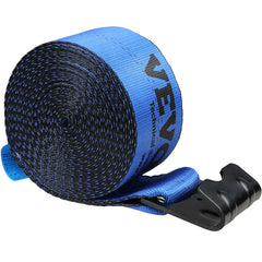 VEVOR Winch Straps, 10.2 cm x 9.1 m, 2.7T Load Capacity, 8.2T Breaking Strength, Truck Straps with Flat Hook, Flatbed Tie Downs Cargo Control for Trailers, Farms, Rescues, Tree Saver, Blue (10 Pack)