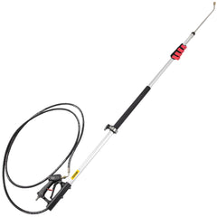 VEVOR Telescoping Pressure Washer Wand, 20 ft 5-Section Length Adjustable, Max. 4000 PSI Fit for 3/8'' Quick Connection, 5 Spray Nozzles, Belt, for Roof, Fence, Gutter, Silver