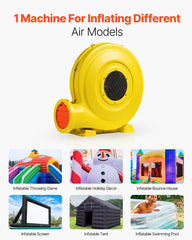 VEVOR Inflatable Bounce House Blower 1.2&1.3HP 950W for Commercial Bounce House