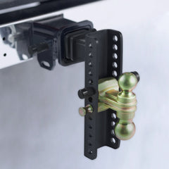 VEVOR Adjustable Trailer Hitch, 25.4 cm Drop & 21.59 cm Rise Hitch Ball Mount with 5.08 cm Receiver, Solid Tube, 6350 kgs GTW, 5.08 cm & 5.08-0.79 cm 45# Steel Tow Balls with Key Lock for Truck Towing