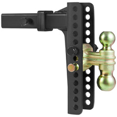 VEVOR Adjustable Trailer Hitch, 25.4 cm Drop & 21.59 cm Rise Hitch Ball Mount with 5.08 cm Receiver, Solid Tube, 6350 kgs GTW, 5.08 cm & 5.08-0.79 cm 45# Steel Tow Balls with Key Lock for Truck Towing