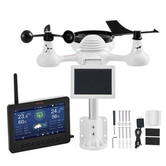 VEVOR 7-in-1 Wi-Fi Weather Station 177.8 mm TFT Display Wireless Outdoor Sensor