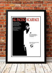 Scarface' Cult Movie Poster! - Framed A3