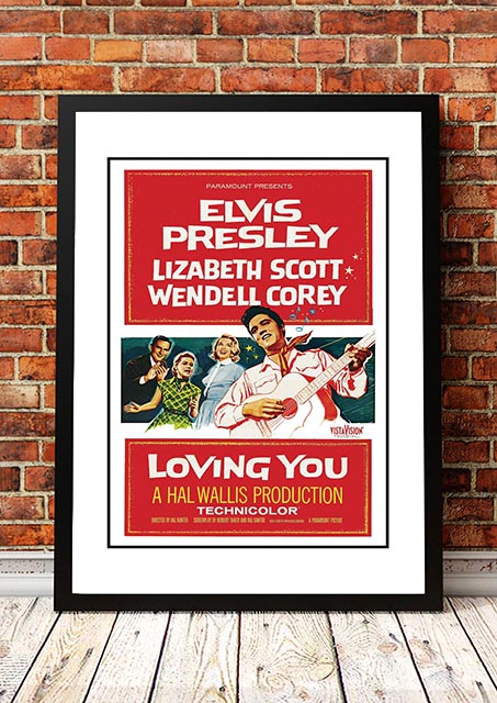 Elvis 'Loving You' Framed Movie Poster! - Framed A3