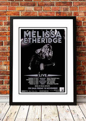 Melissa Etheridge ‘The Road Less Travelled’ Australian Tour Poster 2012 - Framed A2