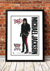 Michael Jackson ‘Bad’ Australian Tour Poster 1987 - Framed A2