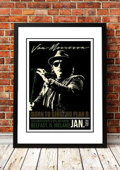 Van Morrison ‘Holywood’ Belfast, UK Concert Poster 2014 - Framed A3