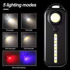 LED Red White & Blue Flashing Chest Clip Strobe Light