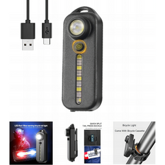 LED Red White & Blue Flashing Chest Clip Strobe Light