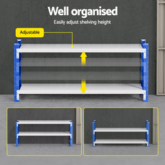 Giantz 2Mx0.9M Warehouse Shelving Garage Rack