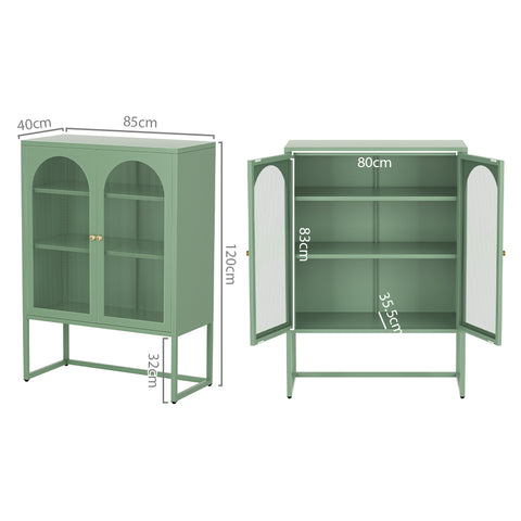 ArtissIn Buffet Sideboard Metal Cabinet - ELMA Green