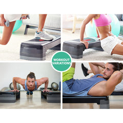 Everfit 3 Level Aerobic Step Exercise Stepper 78cm Gym Home Fitness