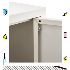 Artiss Buffet Sideboard Metal Cabinet - SWEETHEART White