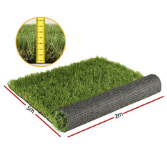 Prime Turf Artificial Grass 45mm 2mx5m Synthetic Fake Lawn Turf Plastic Plant 4-coloured