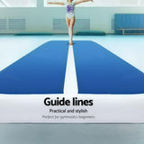 Everfit 4X1M Inflatable Air Track Mat 20CM Thick with Pump Tumbling Gymnastics Blue