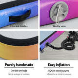 Everfit 4M Air Track Gymnastics Tumbling Exercise Mat W/ Pump Inflatable Colored