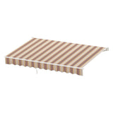 Instahut Retractable Folding Arm Awning Manual Sunshade 3Mx2.5M Beige Brown